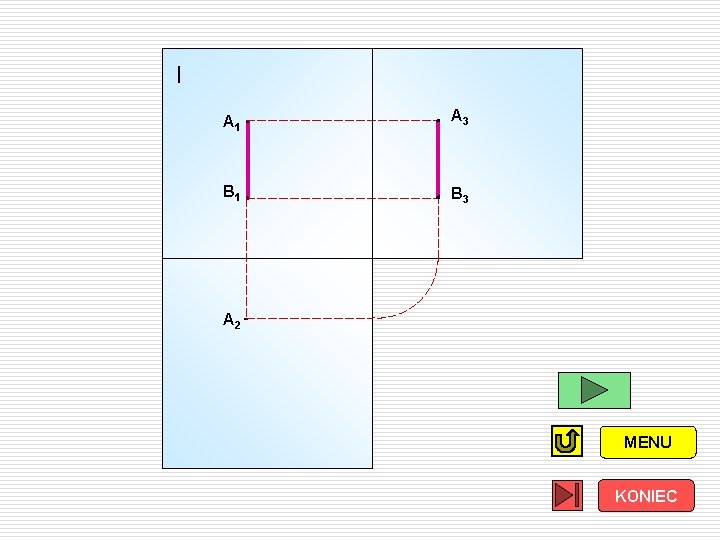 I A 1 A 3 B 1 B 3 A 2 MENU KONIEC 