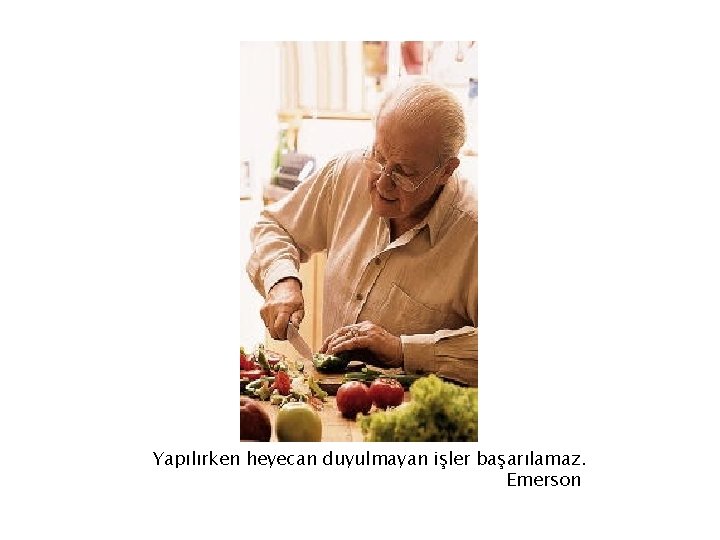 Yapılırken heyecan duyulmayan işler başarılamaz. Emerson 