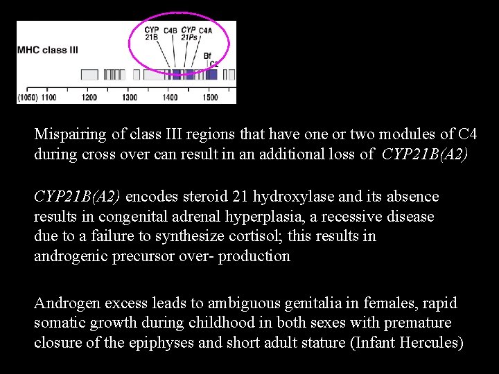 Mispairing of class III regions that have one or two modules of C 4