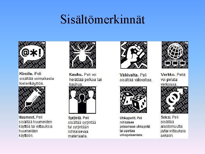 Sisältömerkinnät 