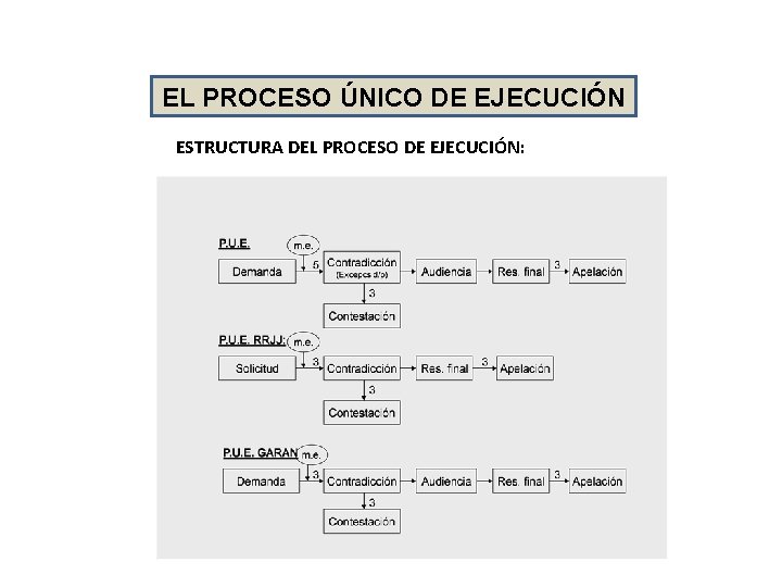 EL PROCESO ÚNICO DE EJECUCIÓN ESTRUCTURA DEL PROCESO DE EJECUCIÓN: EL PROCESO ÚNICO DE EJECUCIÓN ESTRUCTURA DEL PROCESO DE EJECUCIÓN: