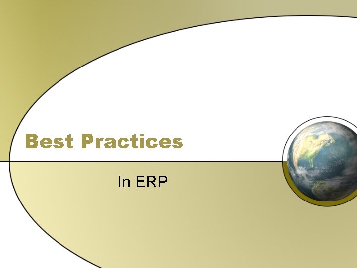 Best Practices In ERP 