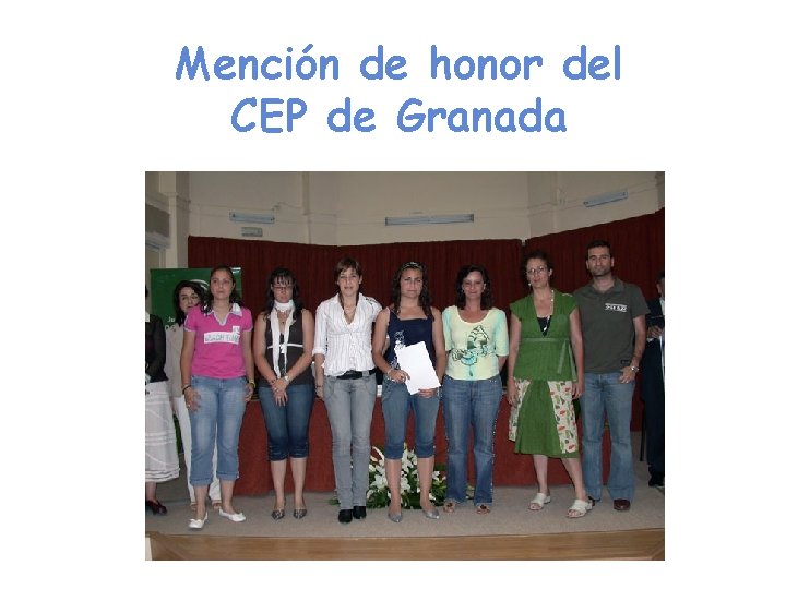 Mención de honor del CEP de Granada 