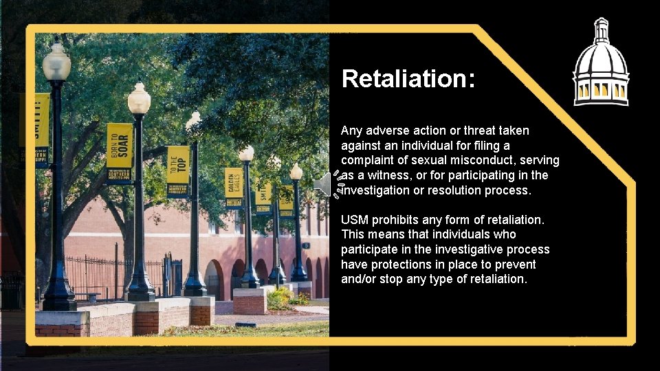 Retaliation: Any adverse action or threat taken against an individual for filing a complaint