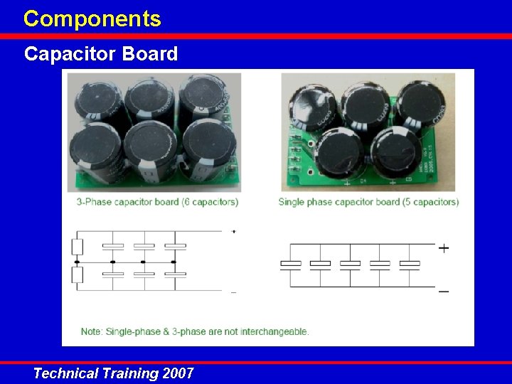 Components Capacitor Board Technical Training 2007 