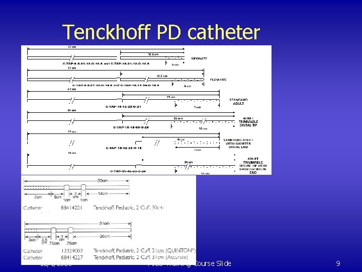 Tenckhoff PD catheter 12/1/2020 PICU Training Course Slide 9 