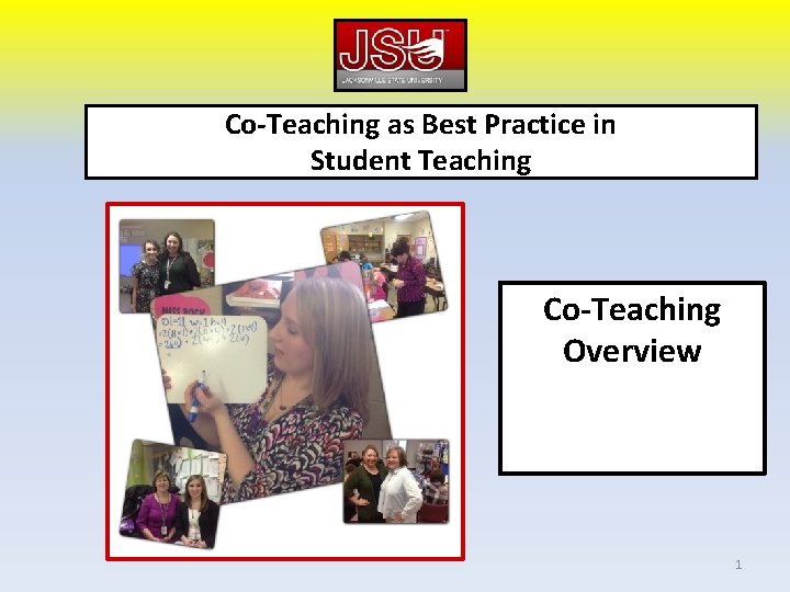 Co-Teaching as Best Practice in Student Teaching Co-Teaching Overview 1 