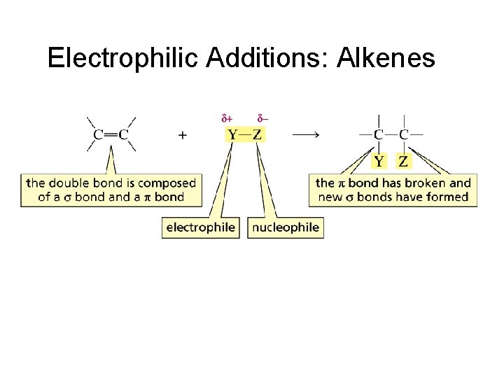 Electrophilic Additions: Alkenes 
