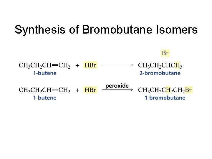 Synthesis of Bromobutane Isomers 