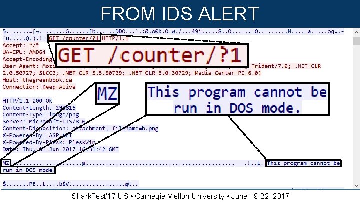 FROM IDS ALERT Shark. Fest'17 US • Carnegie Mellon University • June 19 -22,