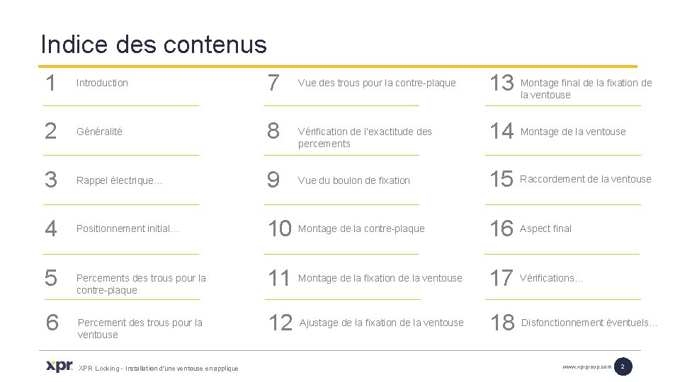 Indice des contenus 1 Introduction 7 2 Généralité 8 3 Rappel électrique… 9 4