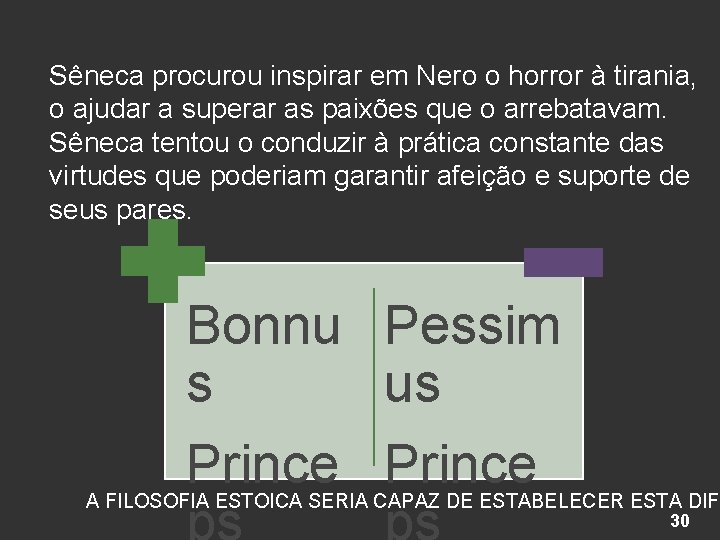 Sêneca procurou inspirar em Nero o horror à tirania, o ajudar a superar as