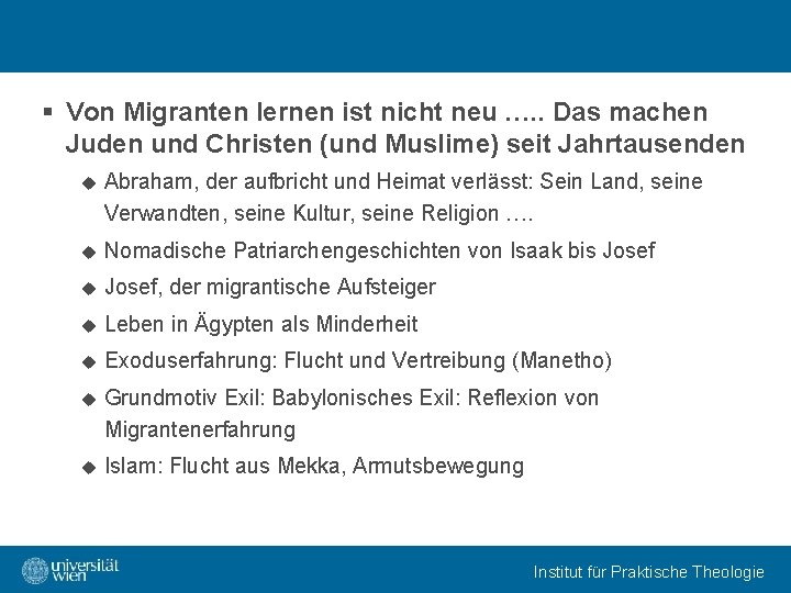 § Von Migranten lernen ist nicht neu …. . Das machen Juden und Christen