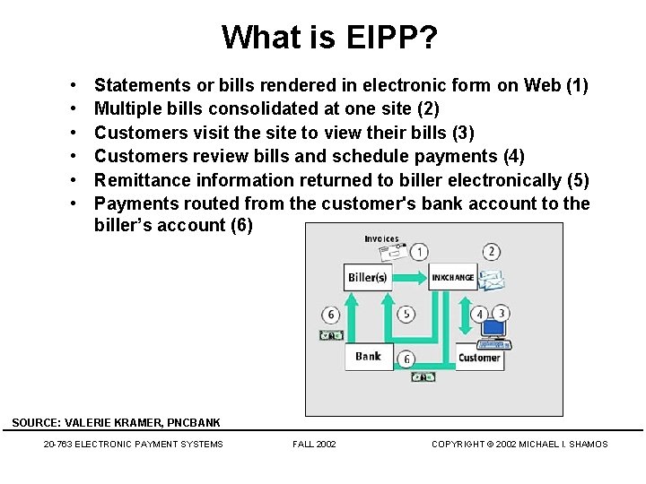 What is EIPP? • • • Statements or bills rendered in electronic form on