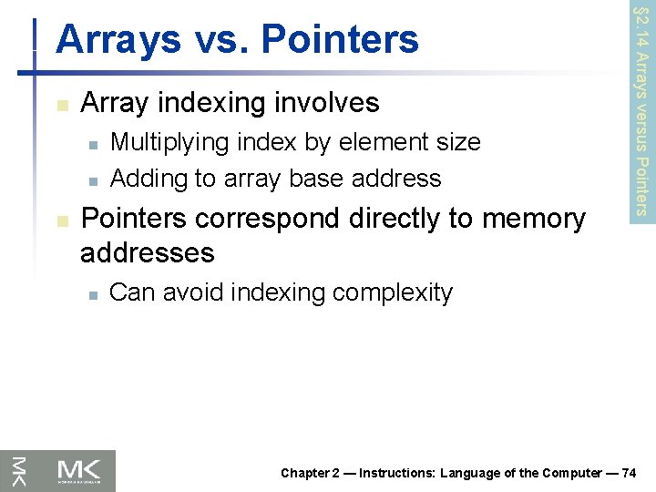 n Array indexing involves n n n Multiplying index by element size Adding to