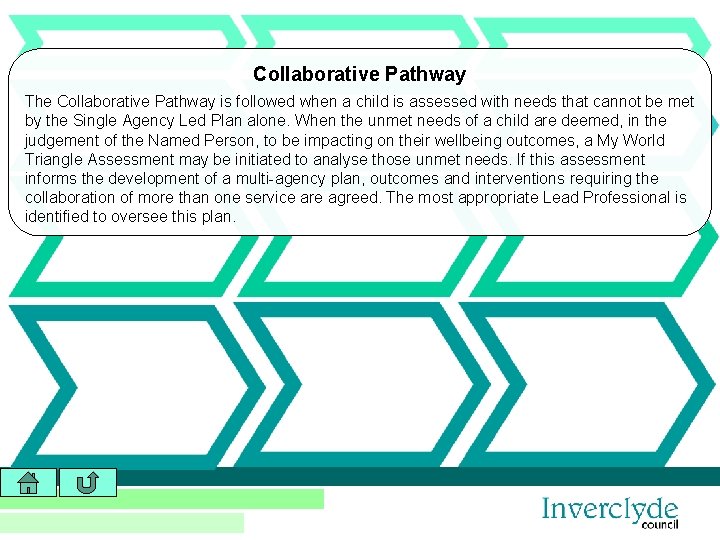 Collaborative Pathway The Collaborative Pathway is followed when a child is assessed with needs