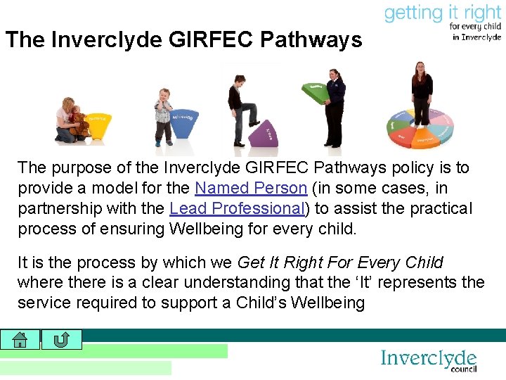 The Inverclyde GIRFEC Pathways The purpose of the Inverclyde GIRFEC Pathways policy is to