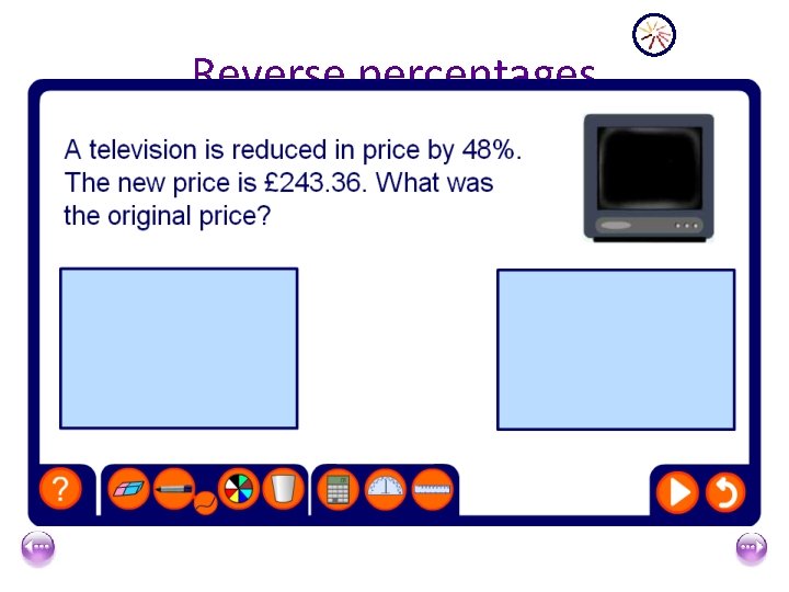 Reverse percentages 