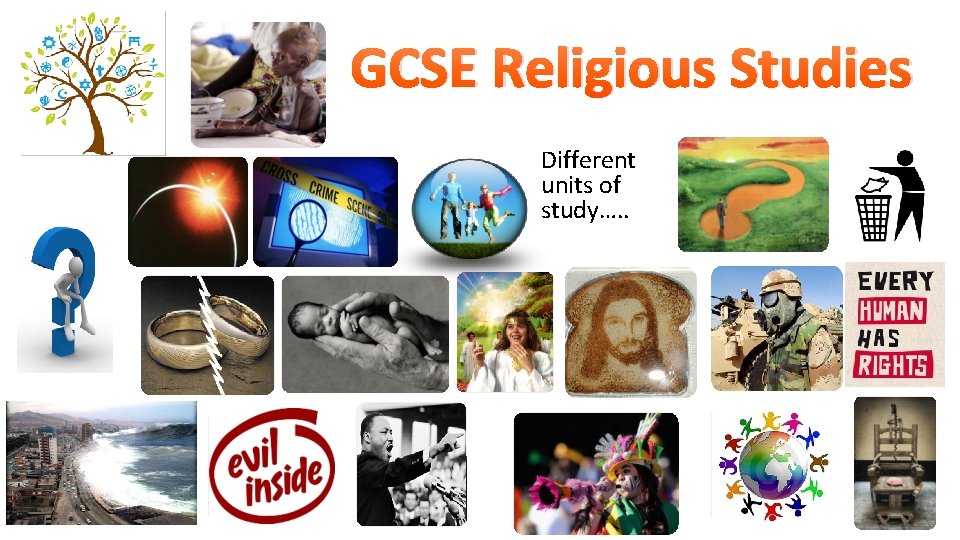 GCSE Religious Studies Different units of study…. . 