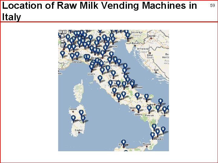Location of Raw Milk Vending Machines in Italy 59 
