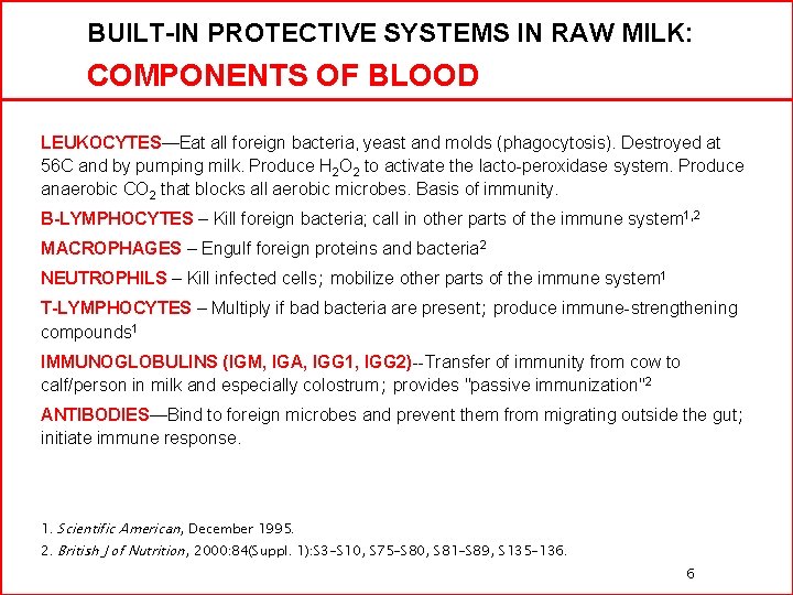 BUILT-IN PROTECTIVE SYSTEMS IN RAW MILK: COMPONENTS OF BLOOD LEUKOCYTES—Eat all foreign bacteria, yeast