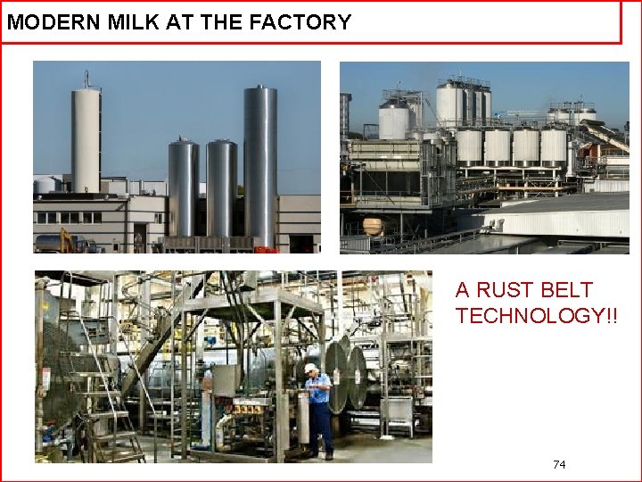 MODERN MILK AT THE FACTORY A RUST BELT TECHNOLOGY!! 74 