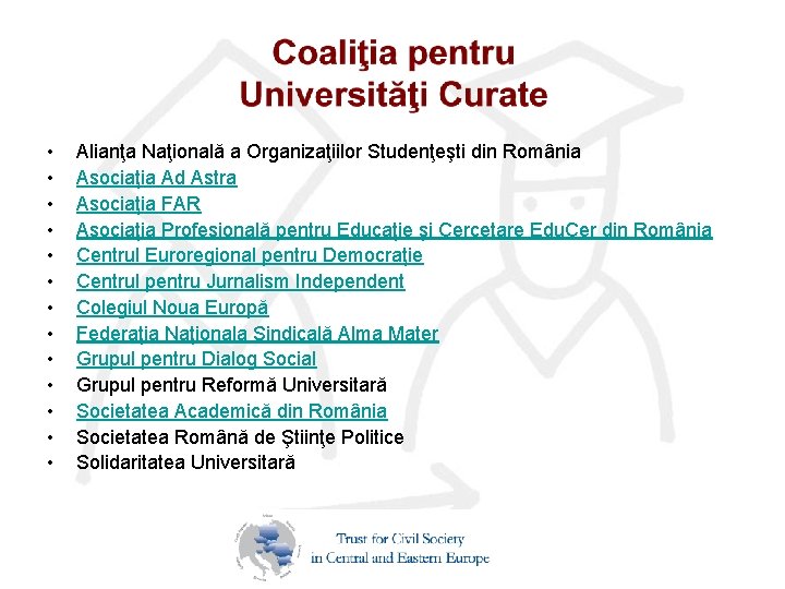  • • • • Alianţa Naţională a Organizaţiilor Studenţeşti din România Asociaţia Ad