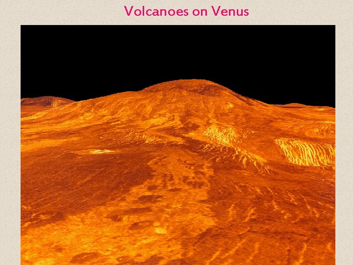 Volcanoes on Venus 