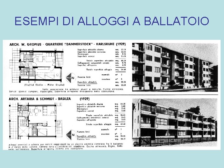 ESEMPI DI ALLOGGI A BALLATOIO 