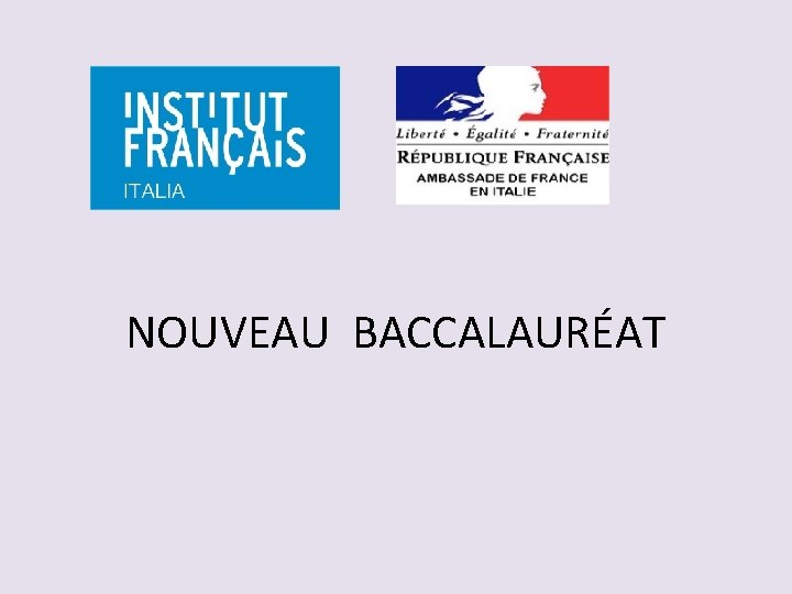 NOUVEAU BACCALAURÉAT 