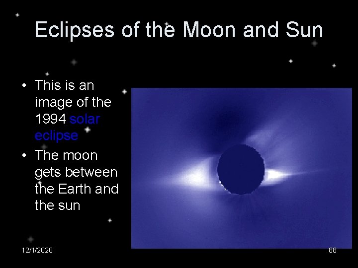 Eclipses of the Moon and Sun • This is an image of the 1994
