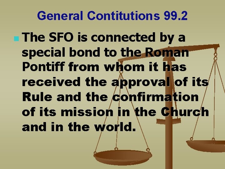 General Contitutions 99. 2 n The SFO is connected by a special bond to