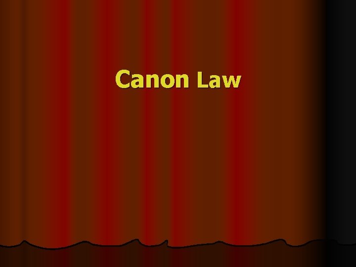 Canon Law 