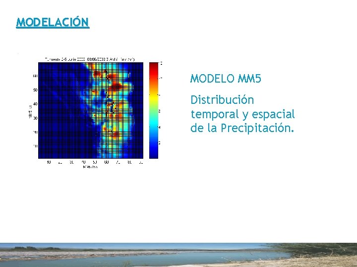 MODELACIÓN MODELO MM 5 Distribución temporal y espacial de la Precipitación. 