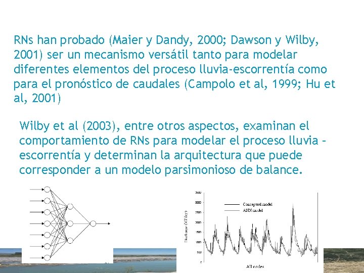 RNs han probado (Maier y Dandy, 2000; Dawson y Wilby, 2001) ser un mecanismo