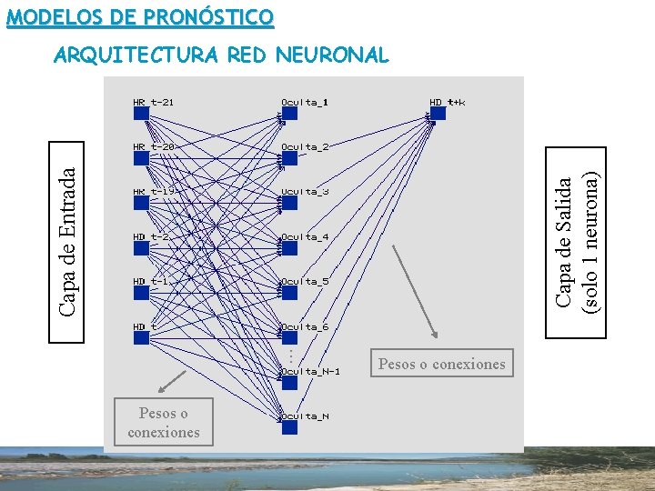 MODELOS DE PRONÓSTICO . . . Capa de Salida (solo 1 neurona) Capa de