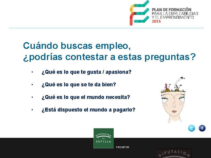  Cuándo buscas empleo, ¿podrías contestar a estas preguntas? • ¿Qué es lo que