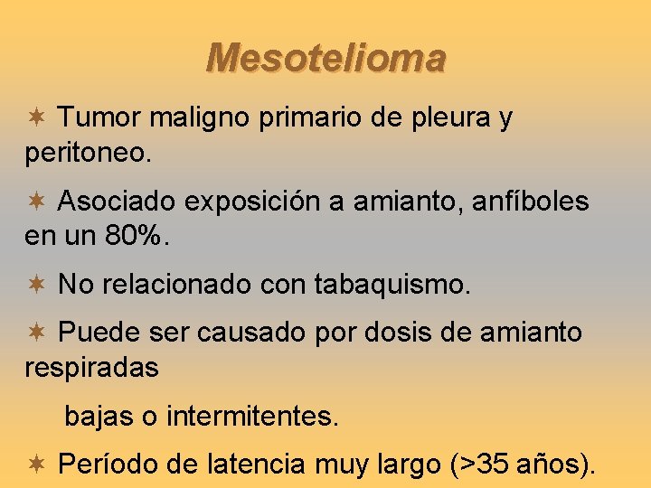 pathology outlines of mesothelioma