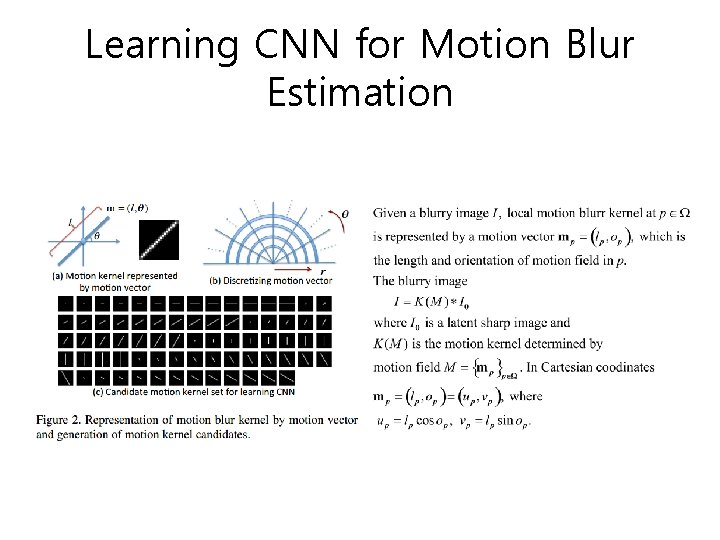 Learning CNN for Motion Blur Estimation 