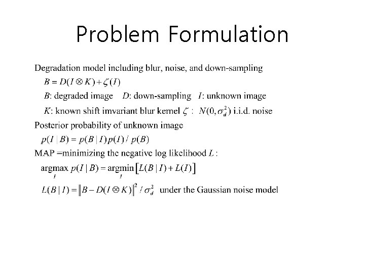 Problem Formulation 