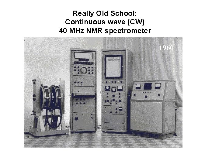 Really Old School: Continuous wave (CW) 40 MHz NMR spectrometer 1960 