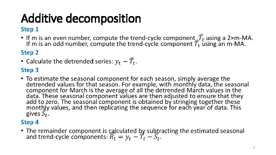 Additive decomposition • 7 