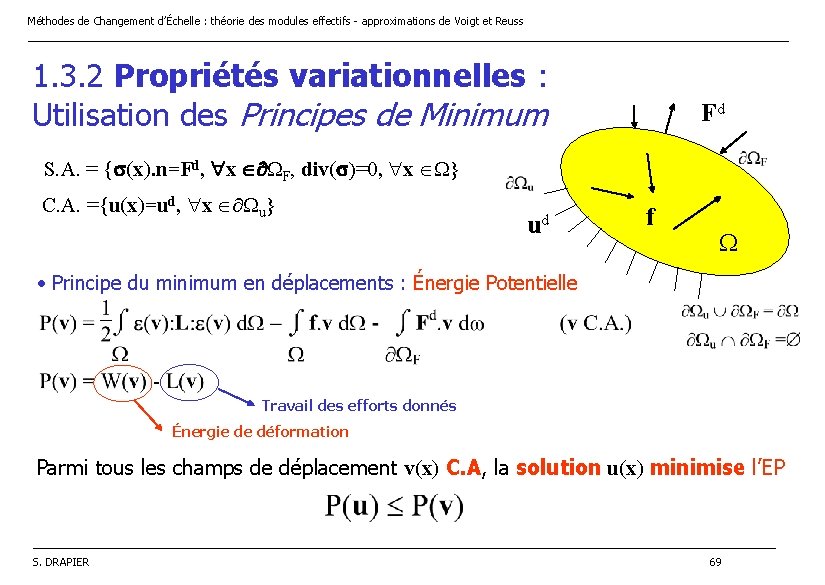 Méthodes de Changement d’Échelle : théorie des modules effectifs - approximations de Voigt et