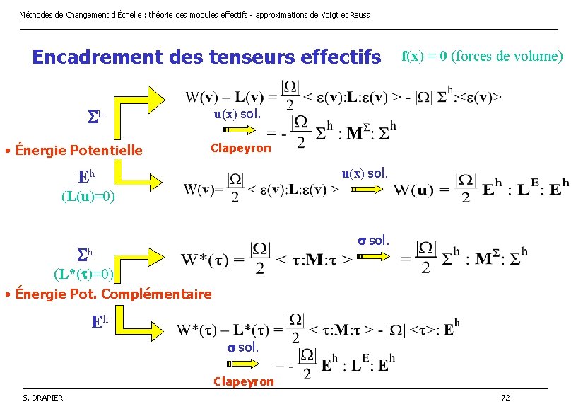 Méthodes de Changement d’Échelle : théorie des modules effectifs - approximations de Voigt et