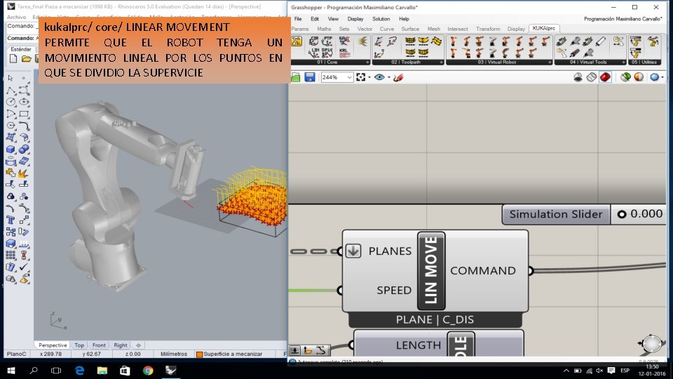 kuka. Iprc/ core/ LINEAR MOVEMENT PERMITE QUE EL ROBOT TENGA UN MOVIMIENTO LINEAL POR