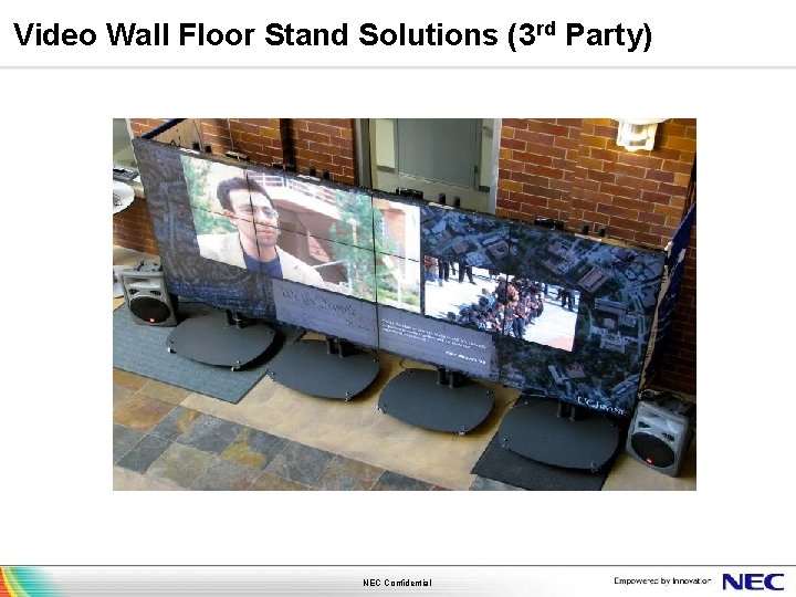 Video Wall Floor Stand Solutions (3 rd Party) NEC Confidential 