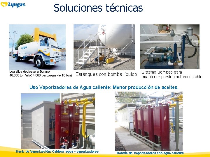 Soluciones técnicas Logística dedicada a Butano: 40. 000 ton/año( 4. 000 descargas de 10 Soluciones técnicas Logística dedicada a Butano: 40. 000 ton/año( 4. 000 descargas de 10