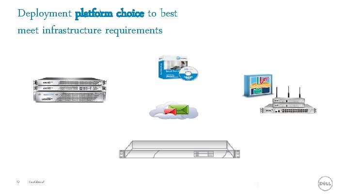 Deployment platform choice to best meet infrastructure requirements 13 Confidential 13 