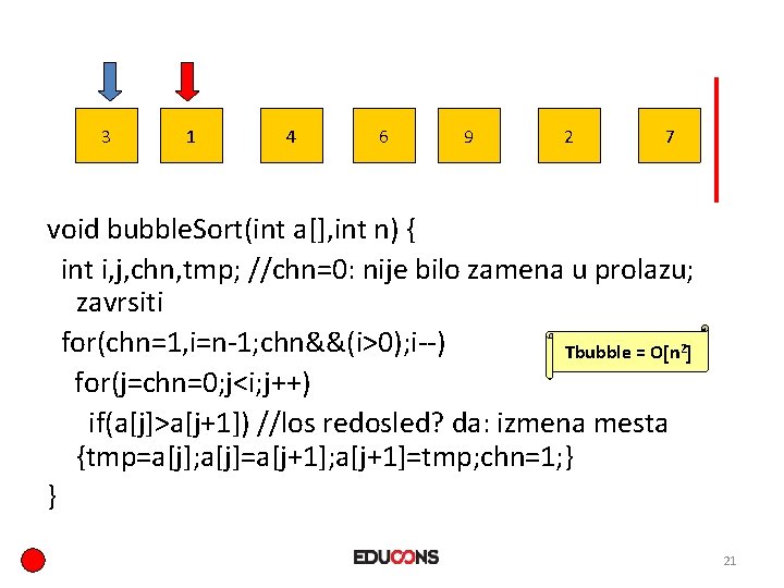 3 1 4 6 9 2 7 void bubble. Sort(int a[], int n) {