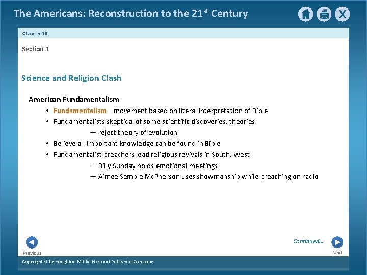 The Americans: Reconstruction to the 21 st Century Chapter 13 Section 1 Science and